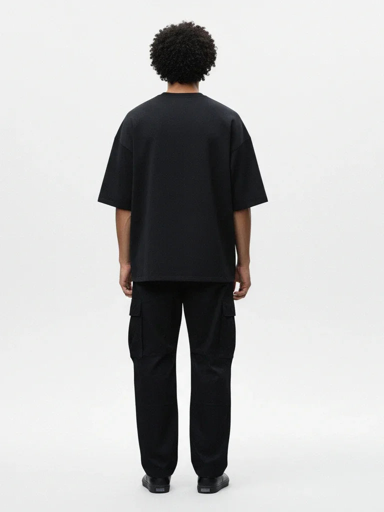 Oversized Unisex Zoro Anime Black T-Shirt