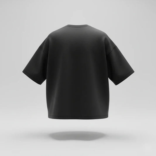 Black Oversized Unisex T-Shirt with Anime Graphic Print